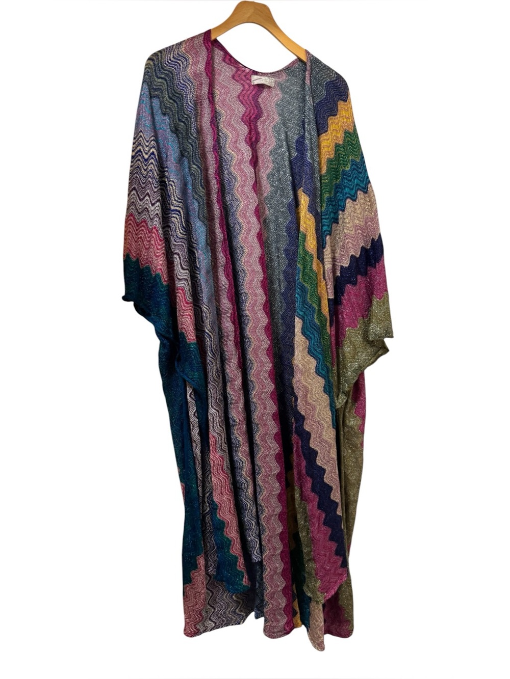 Free People Cairo Shimmer knit Kimono one size
